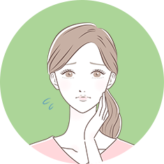 脱毛に悩む女性のイラスト